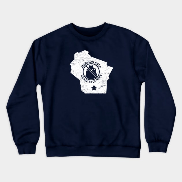 Madison Area Crime Stoppers Wisconsin Logo Crewneck Sweatshirt by Stalwarthy